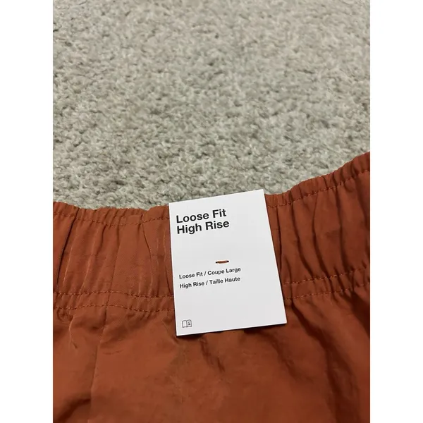 Nike Womens Loose Fit High Rise Shorts Burnt Orange‎ Small - Image 4