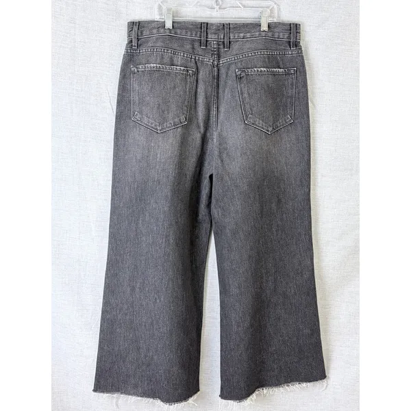 FRAME Denim Gray Wash Wide Leg‎ High Rise Jeans Size 32 Los Angeles - Image 6