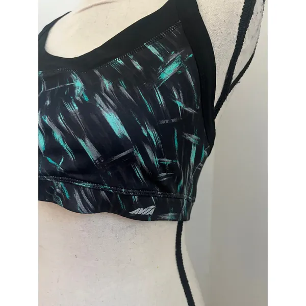 Abstract Print Racerback Sports Bra Size Large Activewear Fit Girl Yoga Running - Image 4