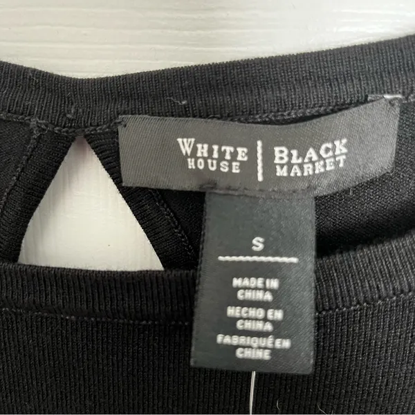 White House Black Market Small Knit Top‎ R 3/4 Sleeves Whimsigoth Indie Sleaze - Image 5