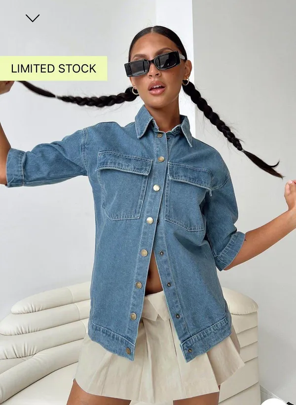 Princess Polly Denim Jacket - Image 2