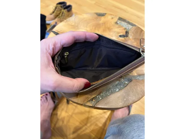 IVESIGN Leather Wristlet Zipper Clutch RFID Card Holder - Image 3