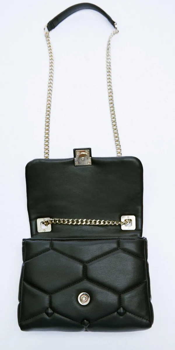Zara Quilted Studded Crossbody Bag - Image 3