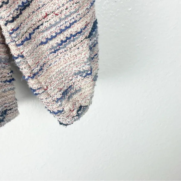 MADEWELL Rainbow Jacquard V-Neck Long Sleeves Sweater Size Large Preppy Casual - Image 7