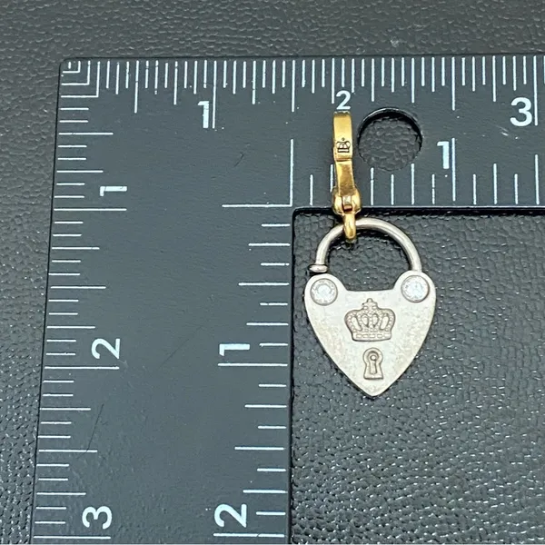Retired RARE 2-tone “LOVE ME” Lock Collectible Bracelet Charm - Image 7