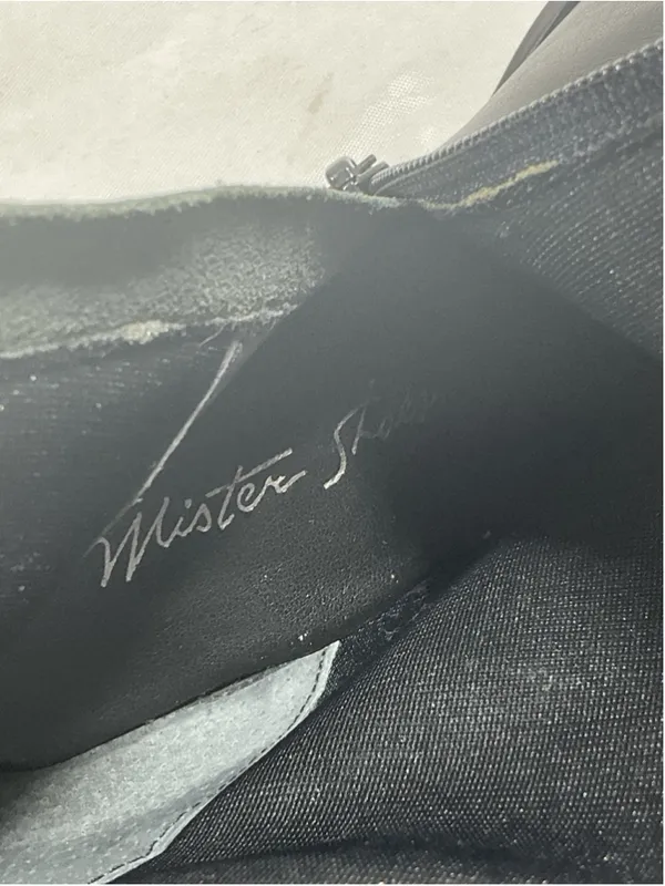 Womans Mister Shoes Ankle Boots 8.5 M Black Block Heel Side Zip Square Toe - Image 7