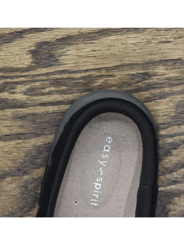 Easy Spirit Travelport Womens Slip On Suede Athletic Clogs Black 5M - Image 8