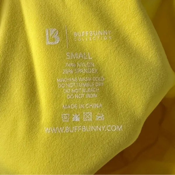 Buffbunny‎ Collection High Waist Yellow Athletic Shorts Women’s Size Small - Image 7