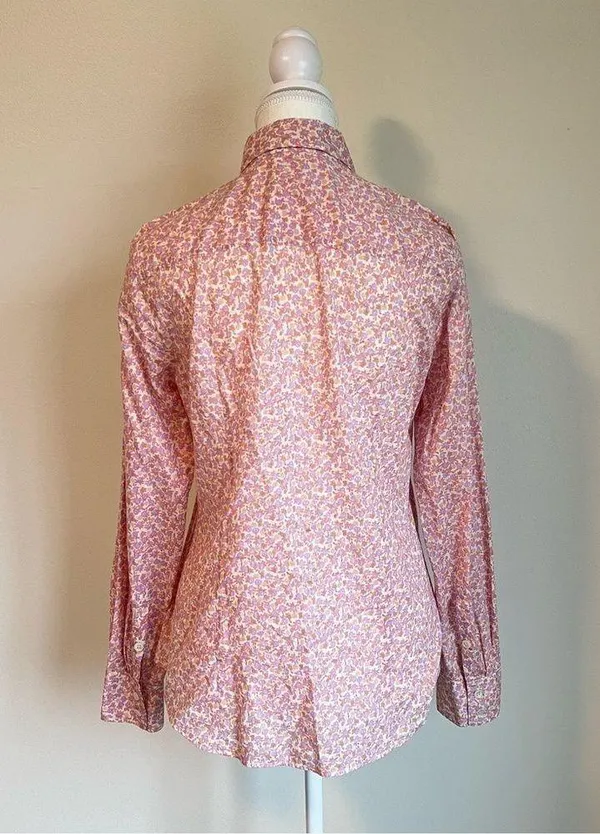 J. Crew Floral The Perfect Shirt Size 6 Long Sleeve Button Down - Image 5