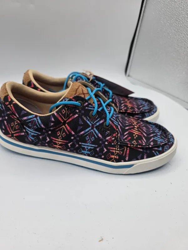 Twisted X Womens Kicks Shoes Loafers Sneakers Womens 7 Black Aztec Southwestern - Image 3