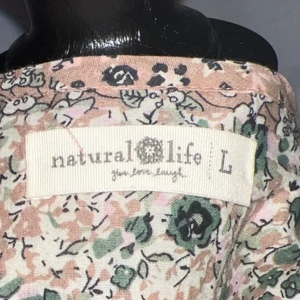 Natural Life Tiered Cotton Boho Hippie Dress Large‎ Lightweight Sustainable NWOT - Image 5