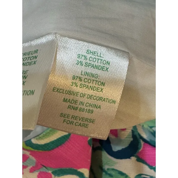LILLY PULITZER Vena Stretch Shift Dress Size NWT Tropical early bloomer Size 00 - Image 11