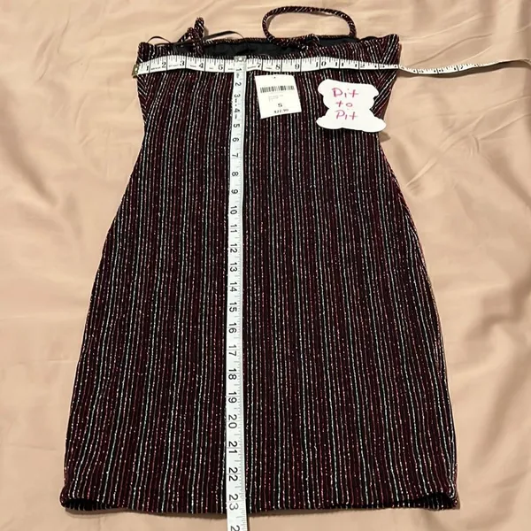 NWT forever 21 size small black sparkly bodycon dress with spaghetti straps - Image 8