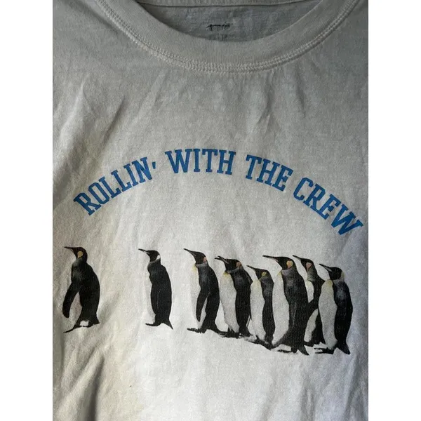 aerie Rollin' With The Crew Penguin Graphic Crop Top - Image 3