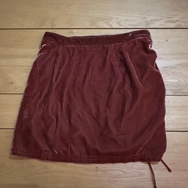 Free People Vivienne Velvet Orange skirt 8 crushed velvet rust orange - Image 13