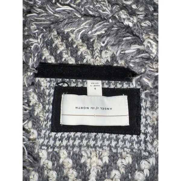 Anthropologie Angel of the North Tipperary Knit Sweater Jacket‎ Gray Small EUC - Image 7
