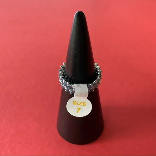 Bomb Party RBP5905 “Unspoken Dreams” Cubic Zirconia on Rhodium Size 7 Ring NWT - Image 3