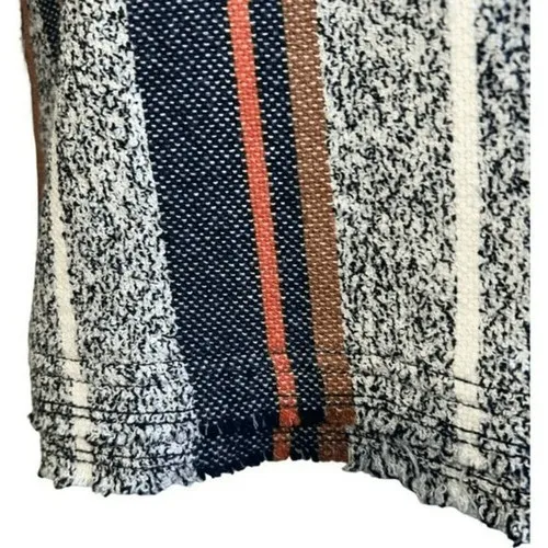 ANN TAYLOR Boucle Tweed‎ Fringe Hems Stripe Print S/S Top NWOT XS - Image 3