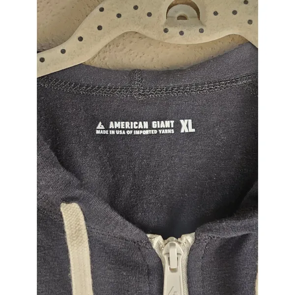 American Giant‎ Womens Black Full Zip Hoodie Jacket XL - Image 4