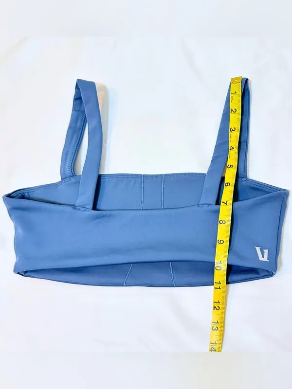 Vuori Evolve Square Neck Sports Bra – Pool Blue – M - Image 10