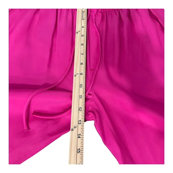 Zara Size-L‎ Women's Pants Pink Wide Leg Elastic Drawstring Waist Pull On - Image 5