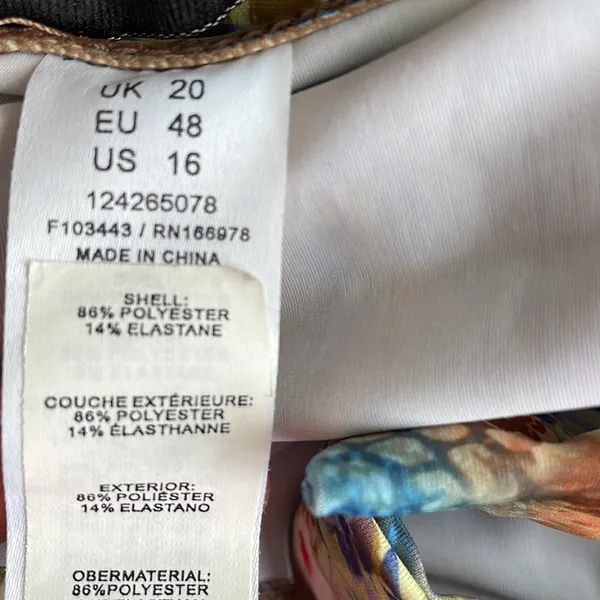 Reclaimed Vintage Mixed Print Halter Swim Dress - Image 6