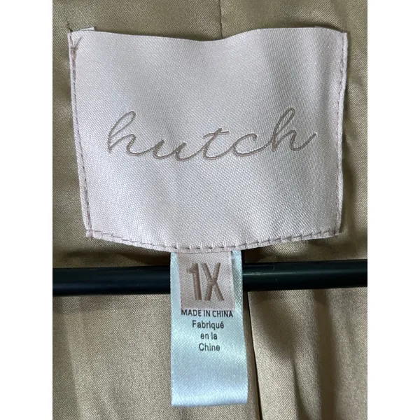 Hutch Buffalo Plaid Wool Blend Blazer Jacket Beige Cream Shacket Coat Size 1X - Image 5