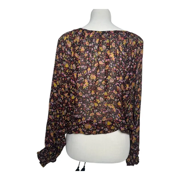 Anthropologie Womens Size-S Bohemian Floral Pauline Balloon Sleeve‎ Blouse - Image 3