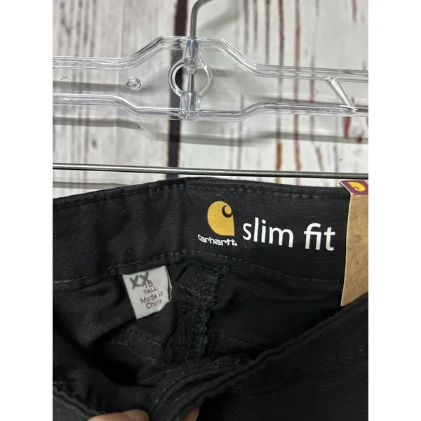 NWT Carhartt Women’s Crawford Rugged Flex Slim Fit Pant - Black / Size 16 Tall - Image 3