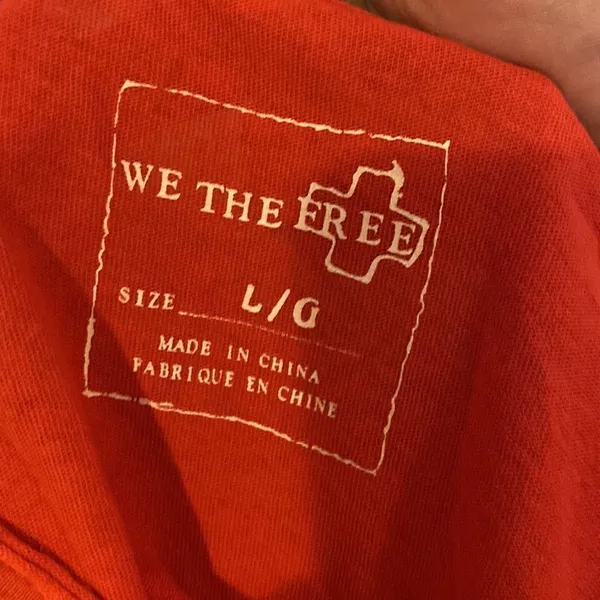 We the free‎ orange baseball tee large - Image 4