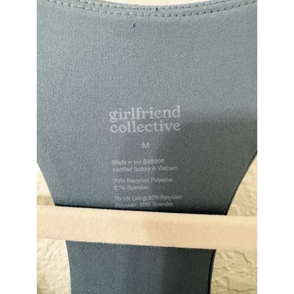 Girlfriend Collective Racerback Athletic Dress Built-In Shorts Blue Gray Medium - Image 5