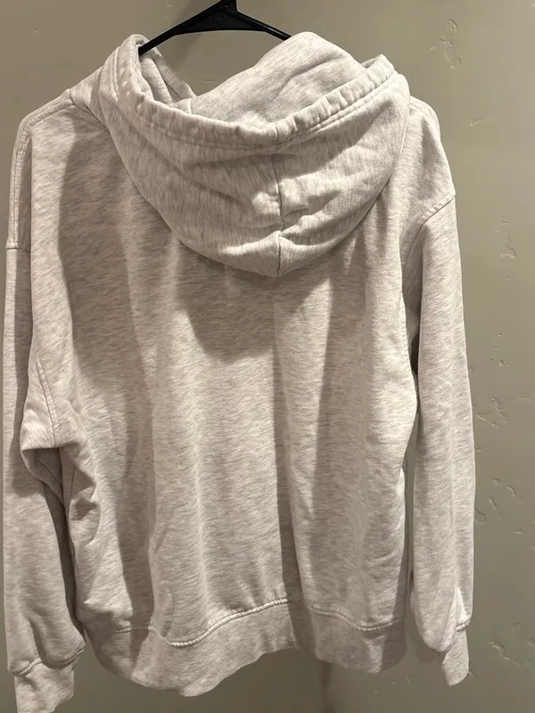 Garage Light Gray "University" Pullover Hoodie with Black & Gold Trim - Image 2