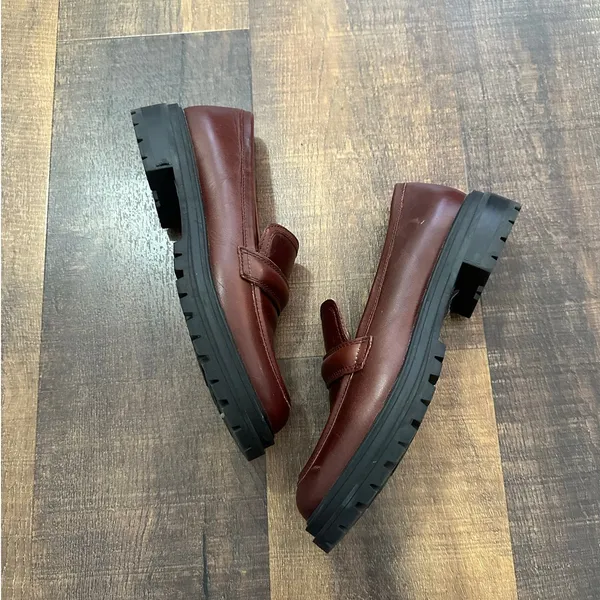 Madewell The Bradley Brown Leather Lugsole Loafers Size 8.5 - Image 5