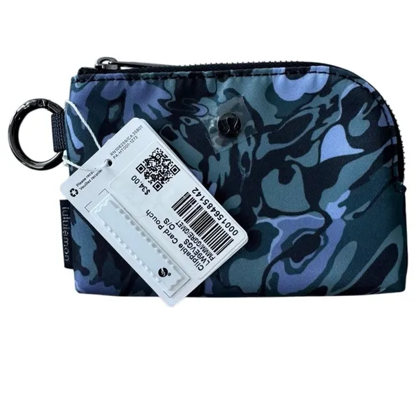 Lululemon Clippable Card Pouch Flower Meld Mini Multi / Graphite Grey / Gunmetal - Image 4