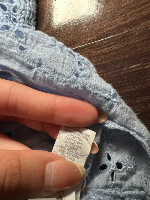 Aerie Light Blue Eyelet Top Size XS  - Image 5