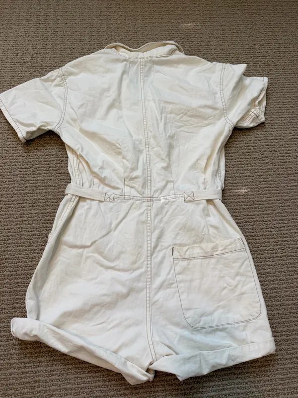 Pistola Parker White Denim Romper - Image 6