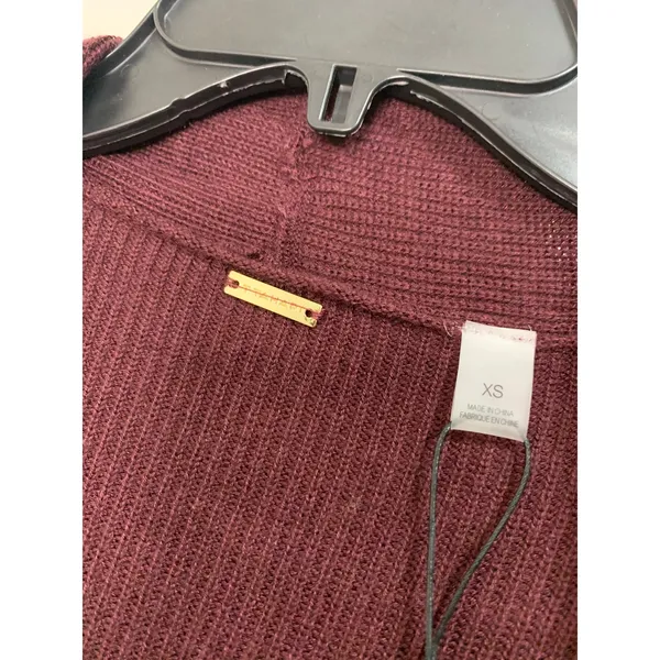 T TAHARI‎ Pocket Cardigan In Bourgogne size XS NWT $98 - Image 3
