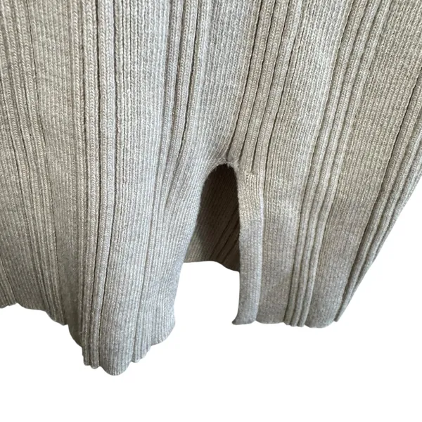 Olive & Oak Tan Rayon Ribbed Knit Long Sleeve Light Above Knee Sweater Dress M‎ - Image 4