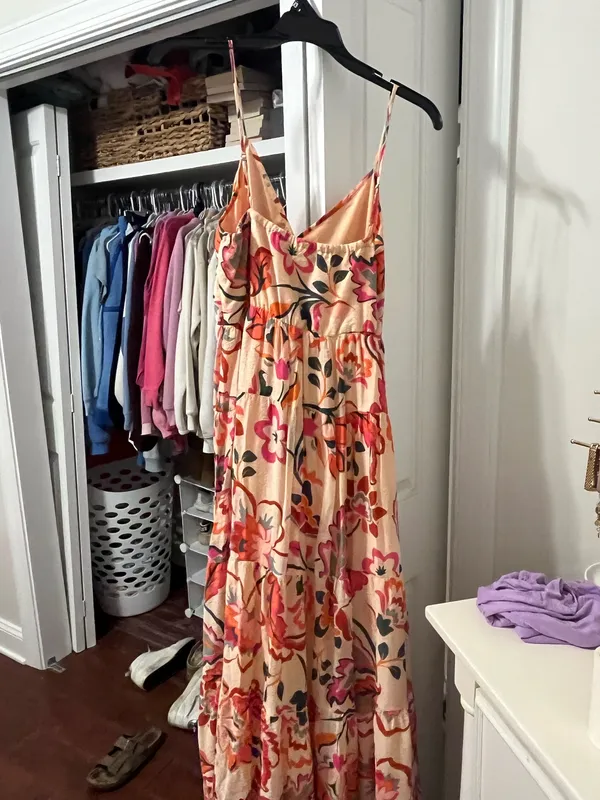MSK Printed V-Neck Floral Maxi Dress - Image 2