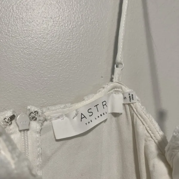 ASTR the‎ Label Lace A-Line White Midi Dress Size Small - Image 5