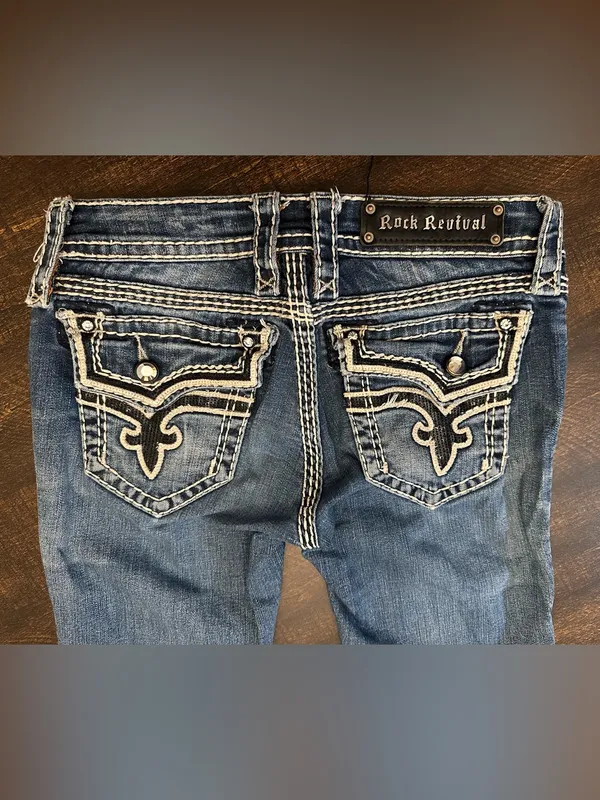 Rock Revival Women’s Kai Straight Leg Jeans-Size 26x32 - Image 2