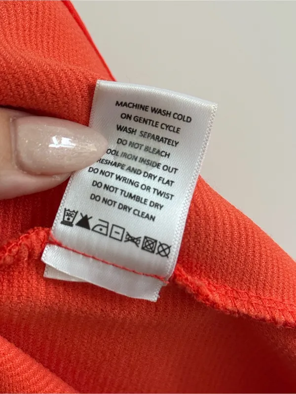 NBD Revolve Kade Midi Dress Red Orange One Shoulder Side Slit Bodycon Dress S - Image 7