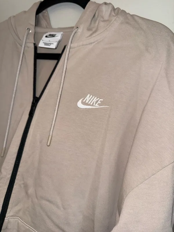 NIKE women’s Long Sleeve Fleece Zipper Active Hoodie sweater sz L ✨ - Image 7