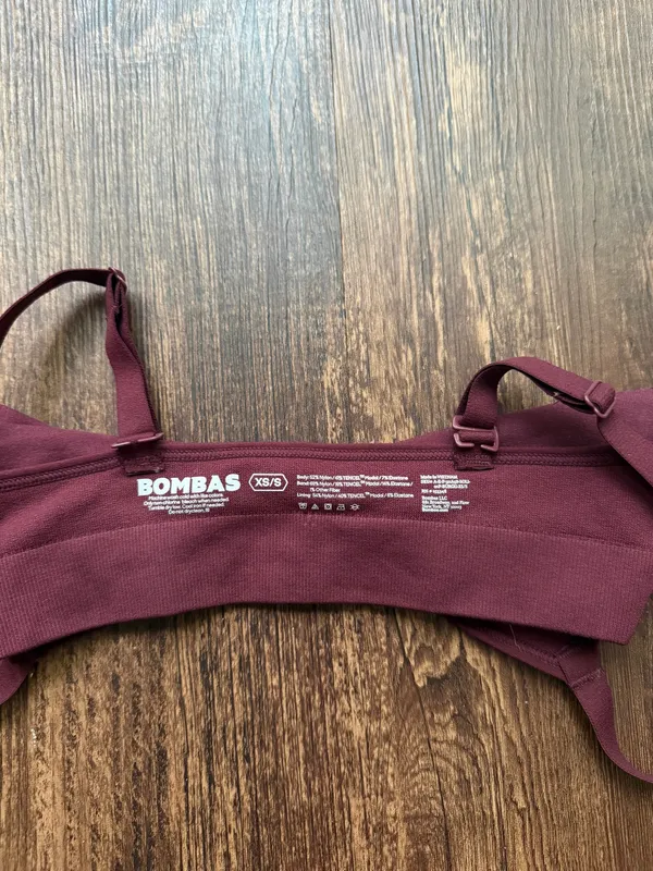 Bomba’s Women’s Burgundy Red Seamless Triangle Bralette - Size XS/S - Image 3