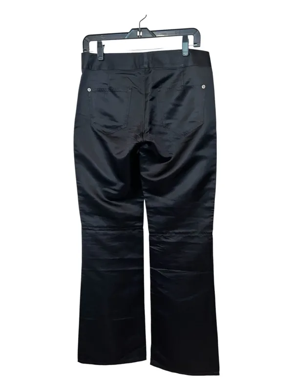 Alice + Olivia Black Satin Low Rise Bootcut Flare Pants Y2K Size 6 - Image 3