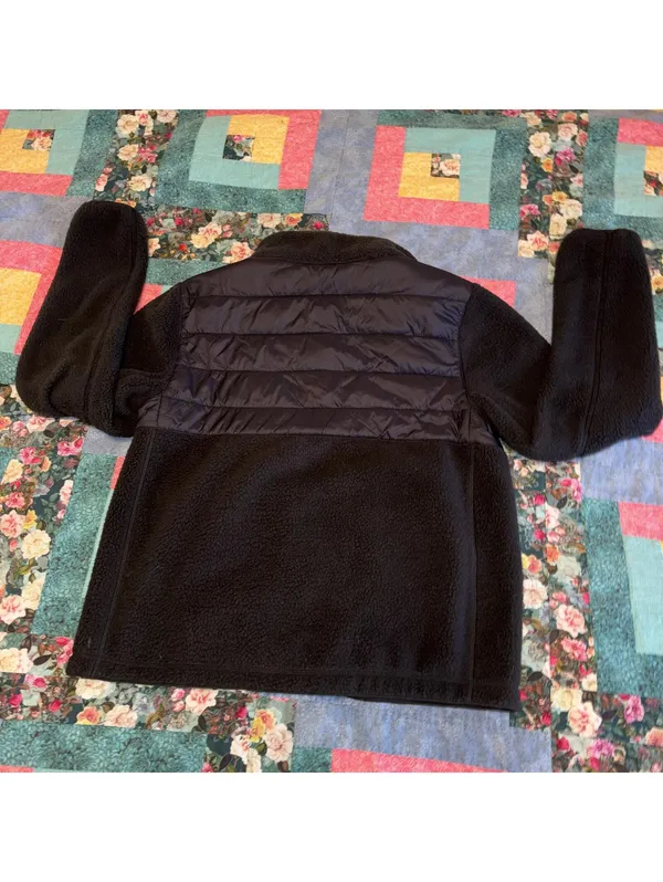 Zyia Active Woman’s Medium Black Fleece and Quilted Jacket with Full Zip Workout - Image 3