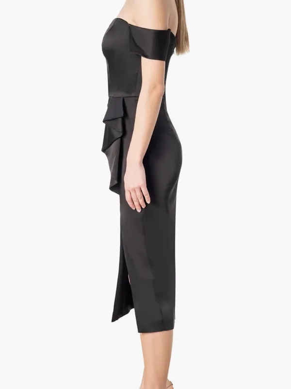 Dress the Population Alani Black off the shoulder Dress Cocktail Bodycon XL - Image 3