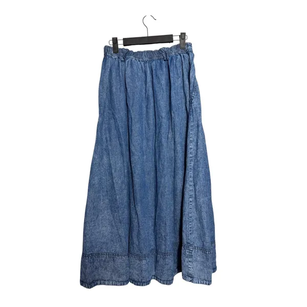 Free People Maddox Denim Jean Maxi Skirt Size Small - Image 5