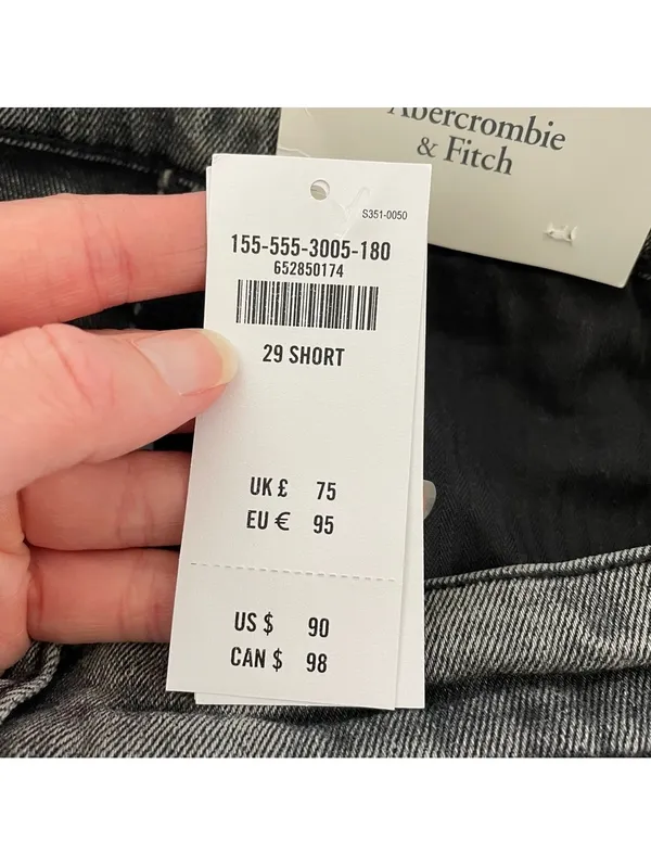 Abercrombie & Fitch The Ankle Straight Ultra High Rise Gray Size 29 / 8 Short - Image 5