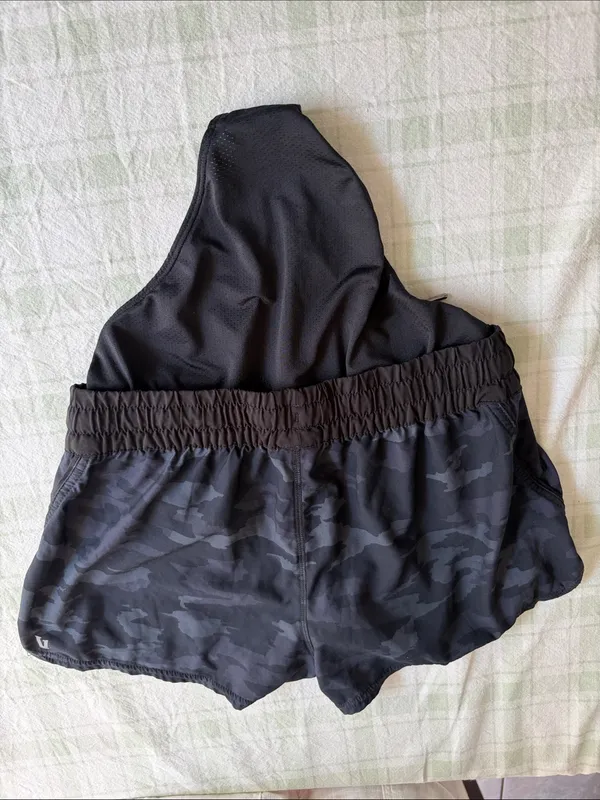 Vuori Women’s Black Camo Athletic Shorts - Image 6